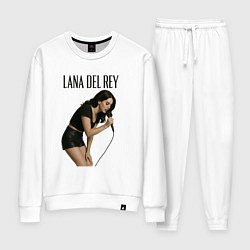 Костюм хлопковый женский Lana Del Rey с микрофоном, цвет: белый