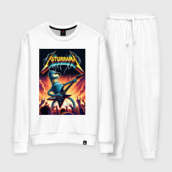 Костюм хлопковый женский Bender cool thrash rock guitarist - Futurama, цвет: белый