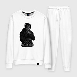 Костюм хлопковый женский XXXTentacion грустный, цвет: белый