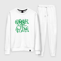 Костюм хлопковый женский Tag grove street 4 life, цвет: белый