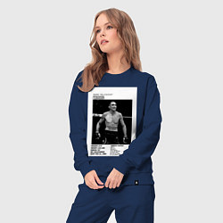 Костюм хлопковый женский Тони Фергюсон постер, цвет: тёмно-синий — фото 2