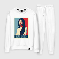 Костюм хлопковый женский Оливия Родриго, цвет: белый