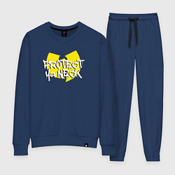 Костюм хлопковый женский Protect ya neck Wu-Tang, цвет: тёмно-синий