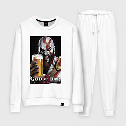 Костюм хлопковый женский Kratos - god of bar, цвет: белый