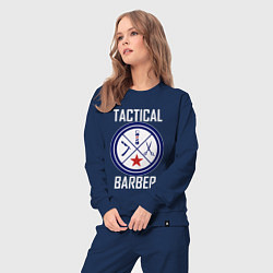 Костюм хлопковый женский Тактический парикмахер, цвет: тёмно-синий — фото 2