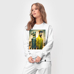 Костюм хлопковый женский Хайзенберг и Бендер пустились во все тяжкие мем, цвет: белый — фото 2