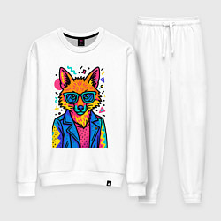 Костюм хлопковый женский Лиса Pop Colors, цвет: белый