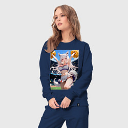 Костюм хлопковый женский Зажигательный танец черлидера, цвет: тёмно-синий — фото 2