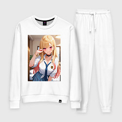 Костюм хлопковый женский Привет от Марин Китагавы, цвет: белый