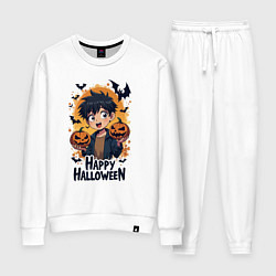 Костюм хлопковый женский Halloween anime boy, цвет: белый