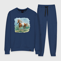 Костюм хлопковый женский Квотерхорс, цвет: тёмно-синий