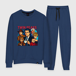 Костюм хлопковый женский Twin Peaks Multi, цвет: тёмно-синий