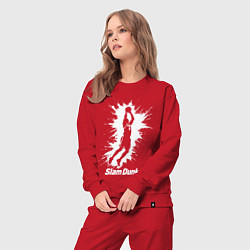 Костюм хлопковый женский Динамика слэм-данк, цвет: красный — фото 2