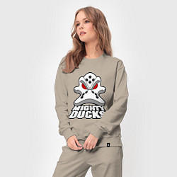 Костюм хлопковый женский HC Anaheim Ducks, цвет: миндальный — фото 2