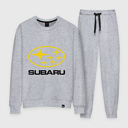 Костюм хлопковый женский Subaru Logo, цвет: меланж