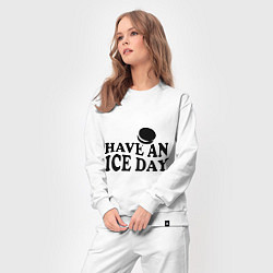 Костюм хлопковый женский Have an ice day, цвет: белый — фото 2