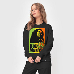 Костюм хлопковый женский Bob Marley: Jamaica, цвет: черный — фото 2