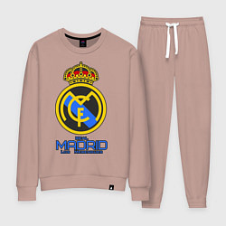 Костюм хлопковый женский Real Madrid, цвет: пыльно-розовый