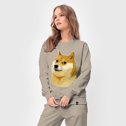 Костюм хлопковый женский Doge, цвет: миндальный — фото 2