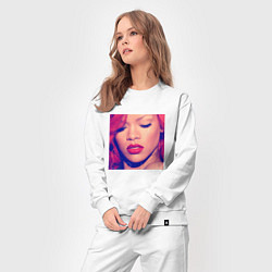 Костюм хлопковый женский Rihanna Loud, цвет: белый — фото 2