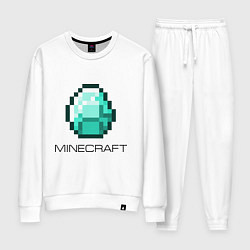 Костюм хлопковый женский Minecraft Diamond, цвет: белый