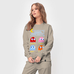 Костюм хлопковый женский Pac-Man: Usual Suspects, цвет: миндальный — фото 2