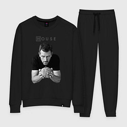 Костюм хлопковый женский House Brain, цвет: черный