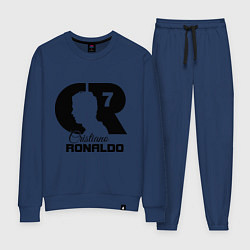 Костюм хлопковый женский CR Ronaldo 07, цвет: тёмно-синий