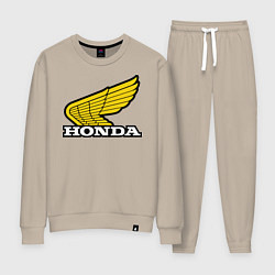 Костюм хлопковый женский Honda, цвет: миндальный
