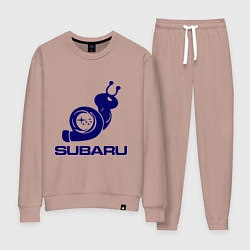 Костюм хлопковый женский Subaru, цвет: пыльно-розовый