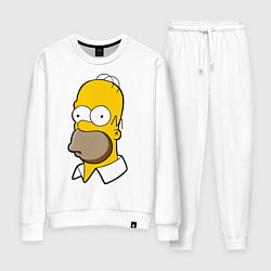 Костюм хлопковый женский Sad Homer, цвет: белый