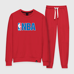 Костюм хлопковый женский NBA, цвет: красный