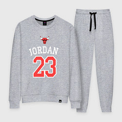 Костюм хлопковый женский Jordan 23, цвет: меланж