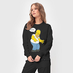 Костюм хлопковый женский D'oh mood, цвет: черный — фото 2