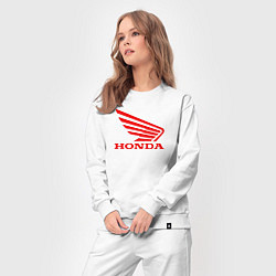 Костюм хлопковый женский Honda Red, цвет: белый — фото 2