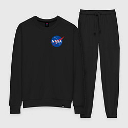 Костюм хлопковый женский NASA, цвет: черный