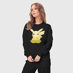Костюм хлопковый женский Pikachu Shadow, цвет: черный — фото 2
