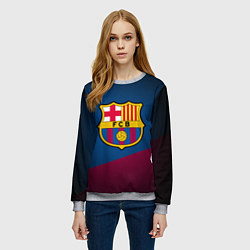 Свитшот женский FCB Barcelona, цвет: 3D-меланж — фото 2