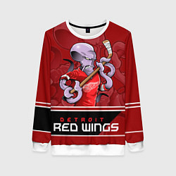 Свитшот женский Detroit Red Wings, цвет: 3D-белый