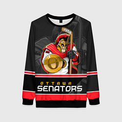 Свитшот женский Ottawa Senators, цвет: 3D-черный