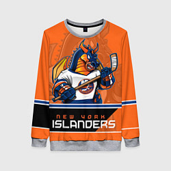 Свитшот женский New York Islanders, цвет: 3D-меланж