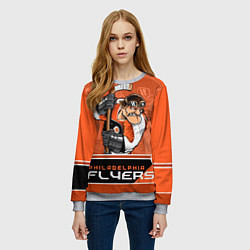 Свитшот женский Philadelphia Flyers, цвет: 3D-меланж — фото 2