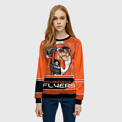 Свитшот женский Philadelphia Flyers, цвет: 3D-черный — фото 2