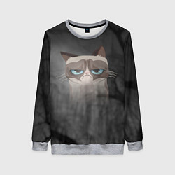 Свитшот женский Grumpy Cat, цвет: 3D-меланж