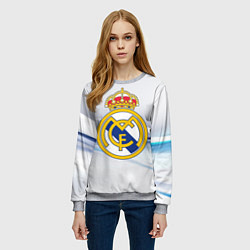 Свитшот женский Реал Мадрид, цвет: 3D-меланж — фото 2