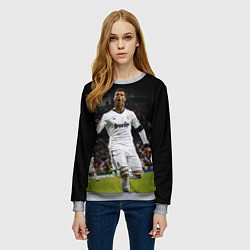 Свитшот женский Роналдо, цвет: 3D-меланж — фото 2