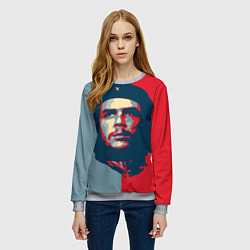 Свитшот женский Che Guevara, цвет: 3D-меланж — фото 2