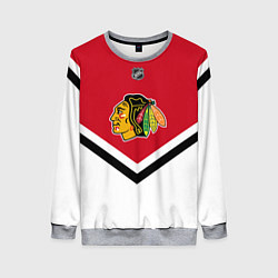 Свитшот женский NHL: Chicago Blackhawks, цвет: 3D-меланж