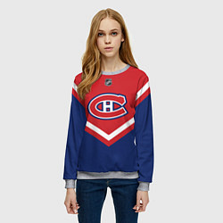 Свитшот женский NHL: Montreal Canadiens, цвет: 3D-меланж — фото 2