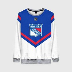 Свитшот женский NHL: New York Rangers, цвет: 3D-меланж